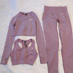 Gymshark Light Purple Workout Set XS